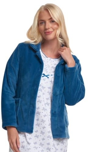 Ladies Supersoft Fleece Bedjacket (UK, Numeric, 24, 26, Regular, Regular, SEA BLUE)