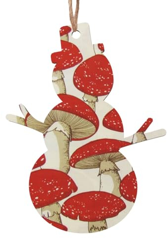 Rot Weiß Pilz Weihnachten Holz Ornamente Weihnachtsschmuck Weihnachtsschmuck Christbaumschmuck Outdoor Weihnachtsschmuck