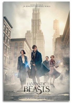 Filmposter Phantastische Tierwesen, Raumdekoration, Poster für Schlafzimmer, Wohnzimmer, Wände, 30 x 45 cm, ungerahmt