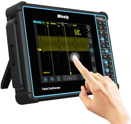Micsig SATO series SATO2002 Tableta de 8 '' Osciloscopio digital con pantalla táctil Osciloscopio portátil completamente táctil con multímetro 2 canales 200 Mhz