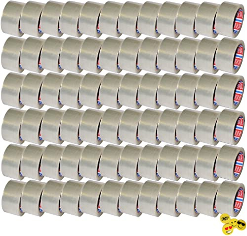 Tesa 64014 Paketklebeband - 72 Rollen - Transparent - je 50mm x 66m (+ 1 Radierer von ManyMore*)