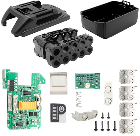 Aernair Battery Case Replacement for Makita BL1830 BL1830B BL1840 BL1840B BL1850 BL1850B BL1860 BL1860B, 5.0Ah Battery Plastic Case Rebuild Repair Kit with PCB Circuit Board