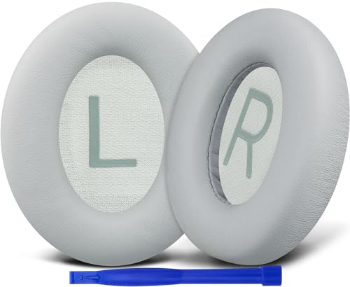 SOULWIT Cuscinetti Auricolari in Pelle di Agnello Ricambio per Bose 700 (NC700) Cuffie Wireless, Pelle Più Morbida, Schiuma ad Alta Densità con Cancellazione Del Rumore, Spessore Aggiunto-Grigio