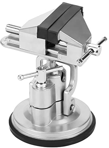 Morsa da tavolo, mini morsetto da tavolo, piccola morsa a ventosa, girevole a 360°, per banco da lavoro, riparazioni, modellazione, saldatura e fai da te