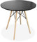 amuéblate online Mesa Extensible de Cristal de Cocina o Comedor Acabada en Negro Modelo Fuji, Práctica y Funcional, Melamina, 80 cm (Largo) x 80 cm (Ancho) x 75 cm (Alto)