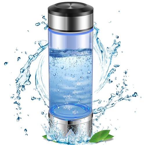 Bottiglia d'acqua a Idrogeno Portatile 360 ml, Generatore di Acqua Idrogenata Ionizzatore, Bottiglia per Alcalina Ionizzatore per Acqua Ricca, Hydrogen Water Bottle per Ufficio, Viaggi e Lavoro