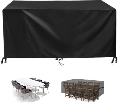 HOLEILUCK Garden Table Furniture Set Covers 115x95x90cm Cover for Outdoor Furniture-Garden Furniture Covers Waterproof Windproof-Cube Windproof Patio Furniture Set Covers for Outdoor Table Chair