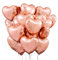 Herz Folienballon Rosegold 20 Stück,Herz Helium Luftballons,Heliumballon Herzen,Herzluftballons,Herzform Folienluftballon Herzballons für Geburtstag Hochzeit Verlobung Brautdusche Valentinstag