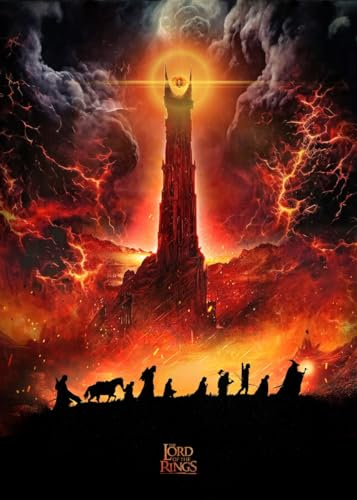 Displate Offiziell Middle Earth MetallPoster Magnetische Befestigung Inklusive Lizenziert Bilder Hochwertiges Poster The Fellowship of the Ring 67.5 cm x 48 cm