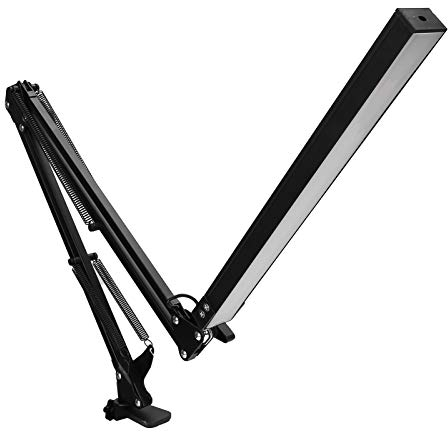 LED-Clip-Lampe, 3 Farbtemperaturen, 10 Helligkeitsstufen, Verstellbarer Arm, Metallklemme, Augenschutz, Geeignet für Tätowierung, Maniküre, Friseur