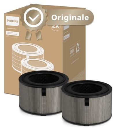 Filtro de repuesto original de Philips para los purificadores de aire serie 4200 AC4220 y AC4221, HEPA NanoProtect + Active Carbon, 12 meses de duración, negro/blanco (FY4200/30)