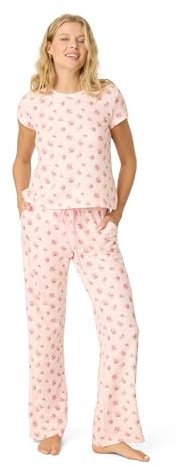 PJ Salvage Damen [Exklusiv Bei Amazon] Luftiger Schlafanzug mit Waffelmuster, 2-teiliges Pyjama-Set Pyjamaset