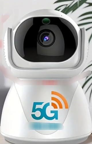 Genérico Cámara de Vigilancia WiFi 5G/ Interior/Visión Nocturna/Audio Bidireccional/Detección de Movimiento/1080HD/ Doble Banda 2.4GHz-5GHz/Rotación 360º/Soporte para Techo - Pared- Sobremesa