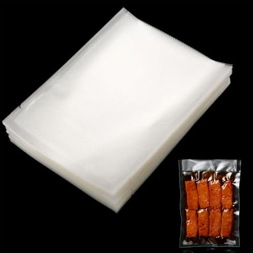 100 PCS 10X15cm Textured Food Vacuum Food Sealer Bags,Vacuum Freezer Storage Bag Thick Embossed Upgrade Seal Precut Bag with All Types Sealer Machines Withstands Freezing Boiling Microwaving