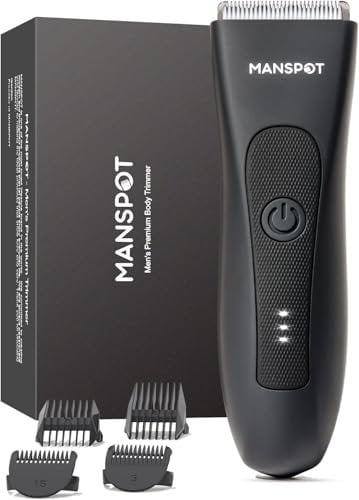 Intimrasierer Mann, Manscaped Rasierer Herren Intimbereich, Intim rasierer männer, Body Groomer Men, körperhaartrimmer, Wasserdichter Nass/Trocken Shaver, 20-fache Nutzung nach dem Aufladen