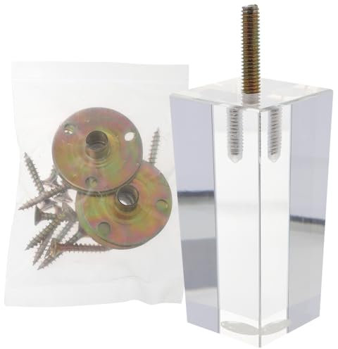 Gadpiparty Meuble Acrylique Transparents Jambes Coniques Modernes pour Tables Et Accessoires DIY Élégants Individuel