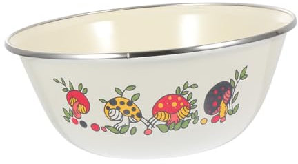 MAGICLULU 2piezas Cuencos De Hierro Esmaltado Vintage Para Soperas Prácticos y Retro Para Mezclar Ingredientes Cocina