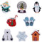 8stk Aufbügelflicken mit Wintermotiv, Süße Winter-Aufbügler Schneeflocke Bär Pinguin Schneemann Weihnachten Winter Aufbügler Aufnäher für Hemd Jacke Praktisches DIY-Zubehör