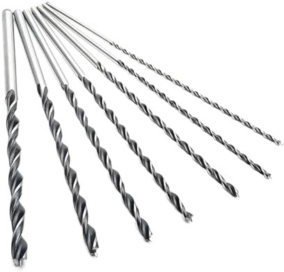 RUIQINGSANY 7 Stücke Spiralbohrer Set，Bohrer Set Spiralbohrer Schlangenbohrer für Bohrmaschine，Extra Lange HSS Direkt Schaft Bohrer Bit 300mm Lochöffner für Holz,Kunststoff，Holzbearbeitung,Aluminium