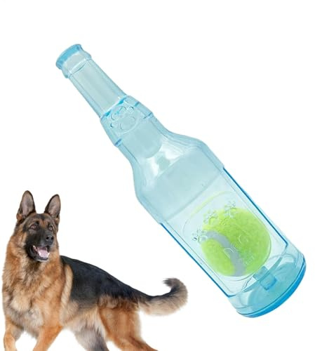 Wpsagek Ball In A Bottle Dog Toy - Squeaky Interactive Chew Toy With Tennis Ball