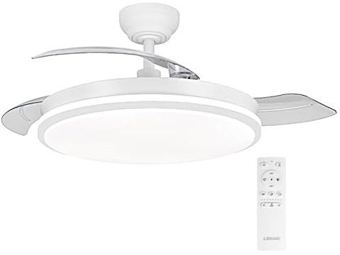 Ventilador de techo con luz con mando 3 aspas, Motor DC 30W+42W Luz LED