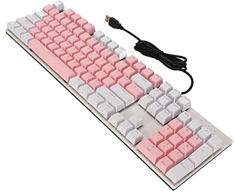 Yctze Tastiera Hanical RGB da 104 Tasti con Interruttori E-tastiera da Gioco USB a Prova di Usura, Graffio, in E E AY (#2)
