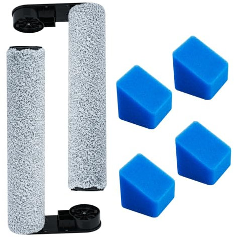 iAmoy Juego de accesorios para aspiradora Eureka NEW430 y JONR ED12 – Recambio para aspiradora en seco y húmedo, 2 rodillos de cepillo + 4 filtros