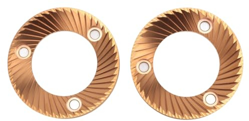 2-Pack 64mm Plattierte Flat Burr für die DF64-Serie, Ceado E5P E6P E37J-Professionelle Kaffeemühle Ersatzburrs, Zero Design, Stahlkonstruktion