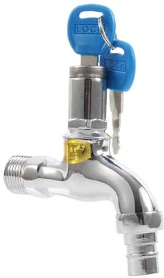 KJBDQQH Wasserhähne Im Freien Tragbarer Diebstahlschutz-Wasserhahn mit Sperrschlüssel, Legierungskörper, Einloch-Schlüsselschalter, Wasserhahn, Wasserhähne for Küche, Outdoor, Garten