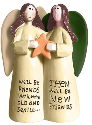 Schwester Figuren Geschenke - Beste Freundin Statue, Soul Schwesterdekor | Nachdenklicher Handgefertigter Engel, Inspirierende Figur, Herzliches Andenken An Frauen, Zimmerregal -Display Oder Besondere