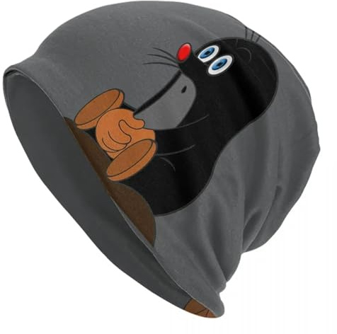 GZMQMOKD Winter Warme Mütze, Skullies Mützen Herbst Frühling Hüte Niedliche Maulwurf Dünne Haube Special Caps Männer Frauen Ohrenschützer