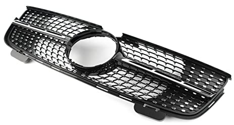 Rejilla Parachoques Delantero ABS Para Coche Diseño Diamante Para Mercedes Para Benz X164 GL Clase GL320 2007-2009 Y GL350 2010-2012 Y GL450 2007-2012 Parrilla De Parachoques Delantero
