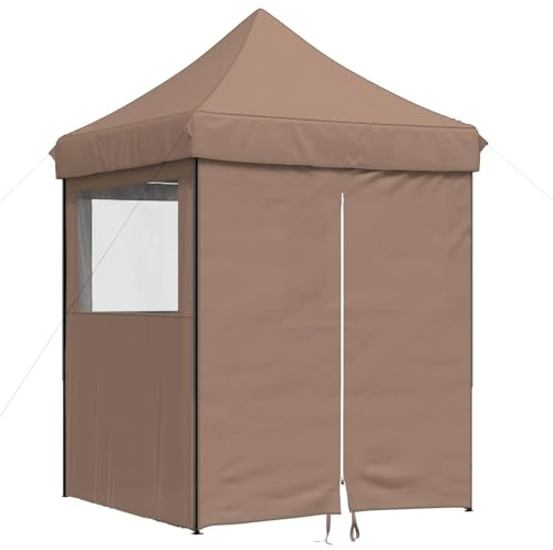 Modern Party-Zelt & Zelt Braun Oxford-Stoff Partyzelt Pavilion für Garten, Camping, Festzelt (200 x 200 x 306 cm)
