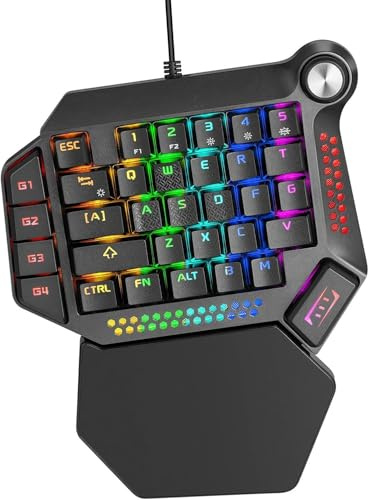 AIEIJJH Tastiera e Mouse Gaming, Tastiera USB Imitazione Meccanica con Retroilluminazione RGB, Tastiera Silenziosa per PC, Gamer Set Completo LED in Italiano