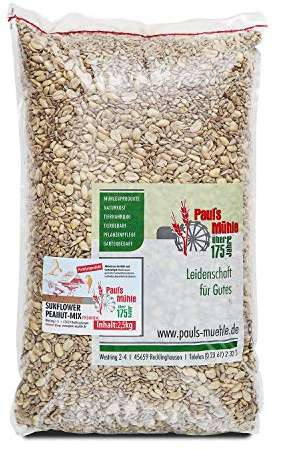 Paul´s Mühle Sunflower Peanut Mix 2,5 kg, Mischung aus Sonnenblumenkernen und Erdnüssen