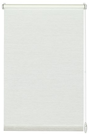 GARDINIA Rollo ohne Bohren, Tageslicht-Rollo zum Kleben oder Klemmen, Blickdicht, Sichtschutz, Blendschutz, EASYFIX Rollo Natur, Weiß, 45 x 150 cm (BxH)