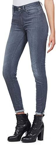 G-Star Raw Damen G-Star Shape High Rise Super Skinny Fit Jeans, Medium Aged Render Grey, 26W x 32L