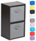 Hartleys 2 Tier Black Cube Unit - Grey Storage Boxes
