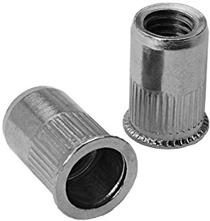 50 Stück Nietmuttern Edelstahl V2A M6 x 14 mm - Blindnietmuttern Einnietmuttern kleiner Senkkopf