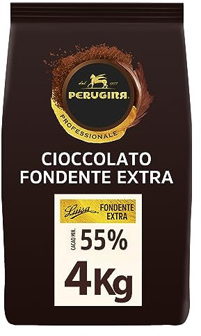 PERUGINA PROFESSIONALE Cubetti Cioccolato Fondente Extra Luisa 55%, Sacco 4kg
