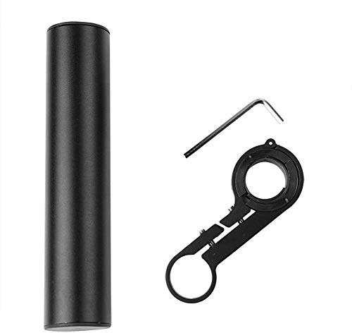 VGEBY Fahrradverlängerungsrahmen, Lenkerverlängerung Fahrrad Colorfast Fahrradlampe Handyhalter für Mountain & Road Bikes Fahrradlenker Verlängerung (10cm Aluminium Alloy Tube-Schwarz)