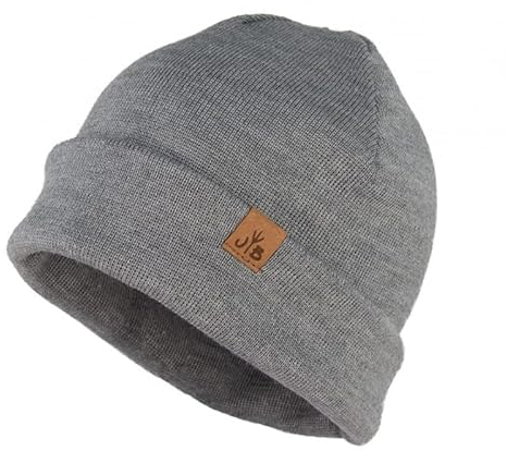 Jumping Bird Mütze Unisex Diedamskopf • Outdoor Beanie • Passend für jeden Kopf und leicht abwaschbar • Strickmütze aus Wolle Grau