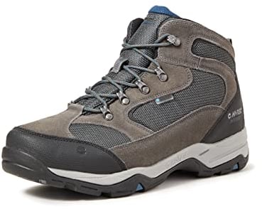 Hi-Tec Men's Storm WP Wide Walking Shoe, Charcoal/Grey/Majolica Blue, 8 UK