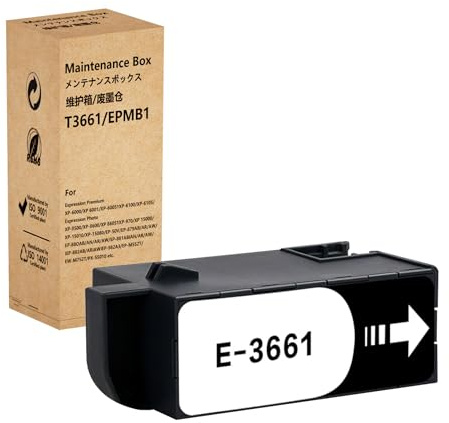 F-ink E-3661 Wartungsbox Kompatibel mit T3661 und C13T366100 Tintenwartungsbox
