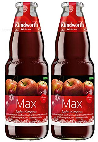 Klindworth Max 2er Set Alkoholfreier Punsch / Kinderpunsch 2x 1L inkl. Pfand MEHRWEG