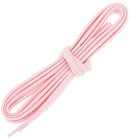 Les Lacets Français. Lacets plats et fins. 5mm, Coton. Rose Anglais. 55cm FABRIQUE EN FRANCE