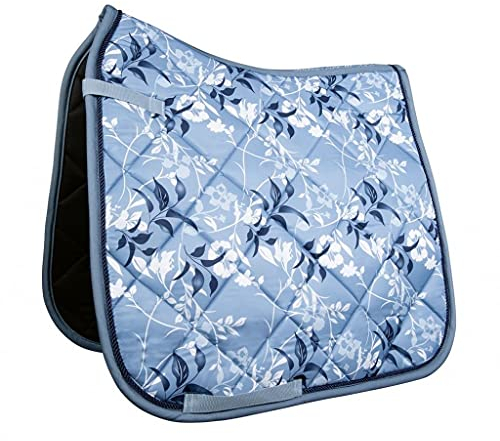 HKM Sole Mio Flowers Schabracke Rauchblau Pony Dressur