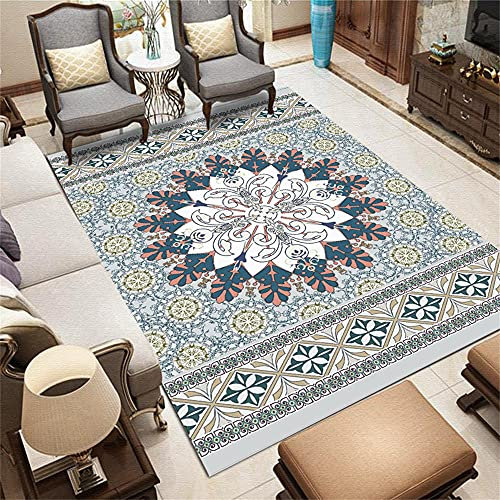 Alfombra De Salon Alfombra De Juego Bebe Alfombra Sala de Estar Dormitorio Azul Lujo Rectangular Personalizable Alfombra Infantil Alfombra Silla Gaming 200X300CM