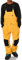Herren Schnee-Lätzchen Skihose Verstellbares Snowboard Lätzchen Outdoor Wasserdicht Isoliert Ripstop Snowboarden Overall Winter, gelb, Small
