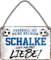 schilderkreis24 – Blechschild Lustiger Spruch Deko Artikel Sport Verein Geschenkidee Männer Club Fußball Fan 18x12 cm (Fussball Religion Schalke)